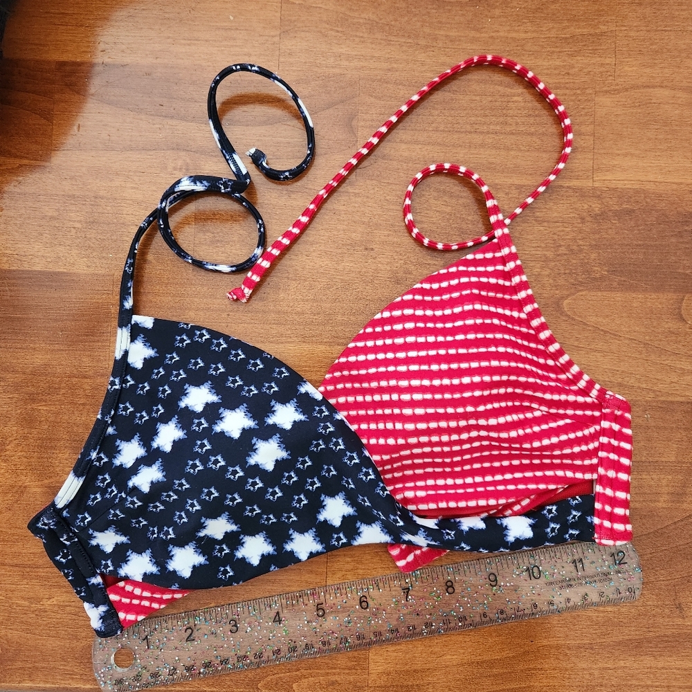 Hollister American Flag Bikini Top